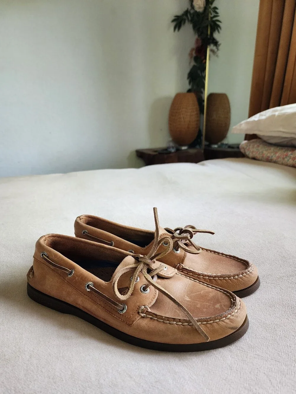Men's Sperry Leather Classic Boat Shoes in Tan